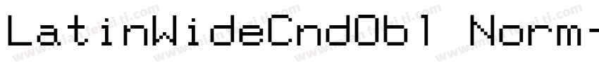 LatinWideCndObl Norm字体转换